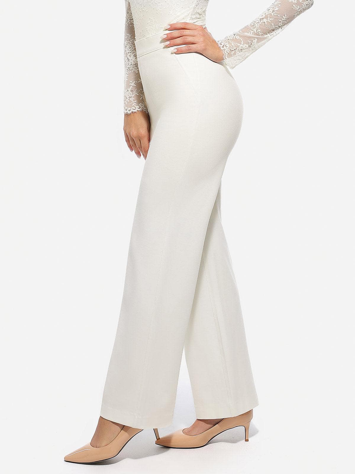 Pantalons Ponte Large à Taille Haute Shapewear Executive