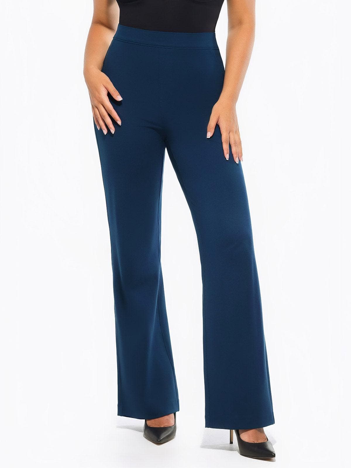Pantalons Ponte Large à Taille Haute Shapewear Executive