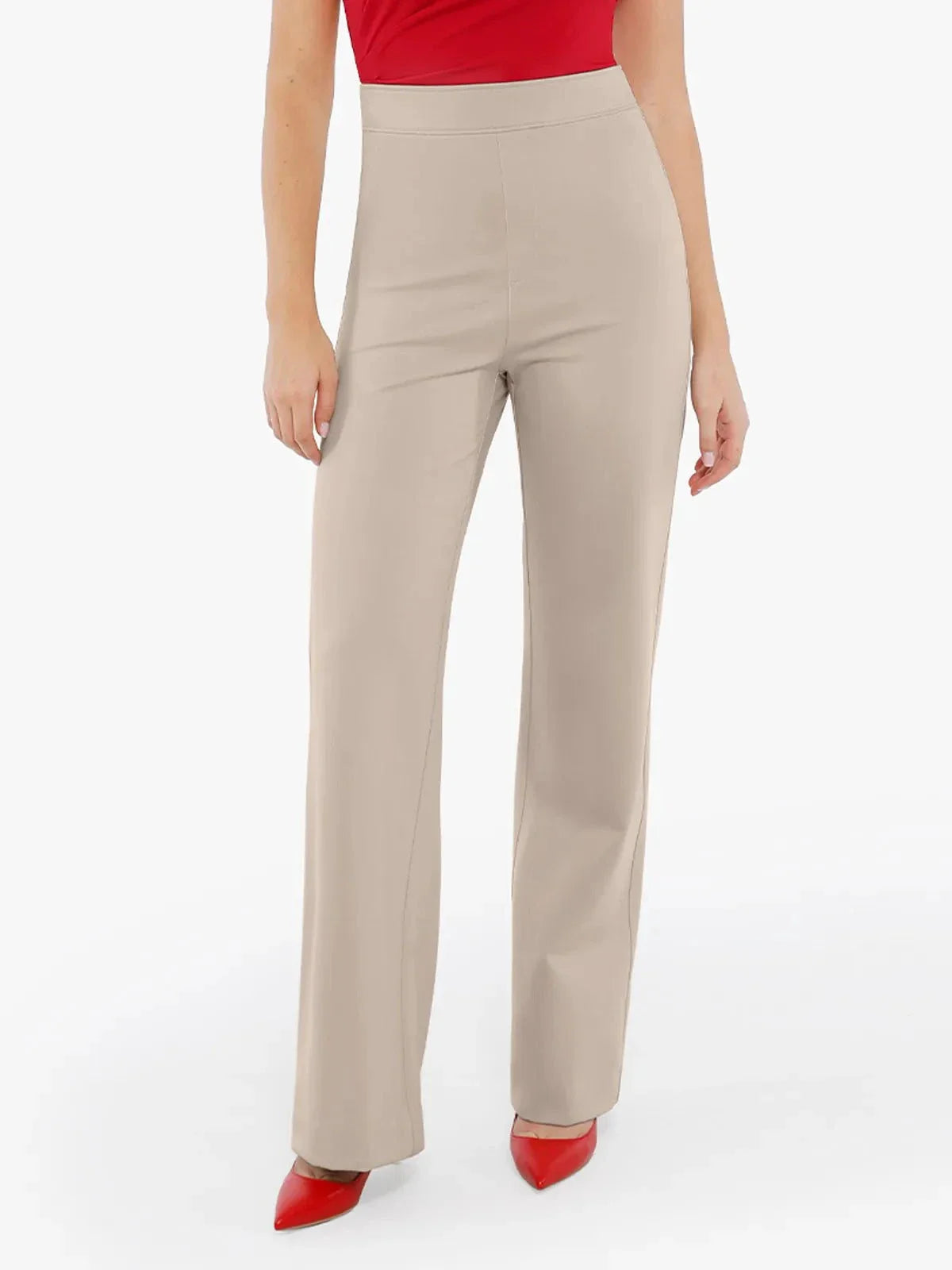 Pantalons Ponte Large à Taille Haute Shapewear Executive