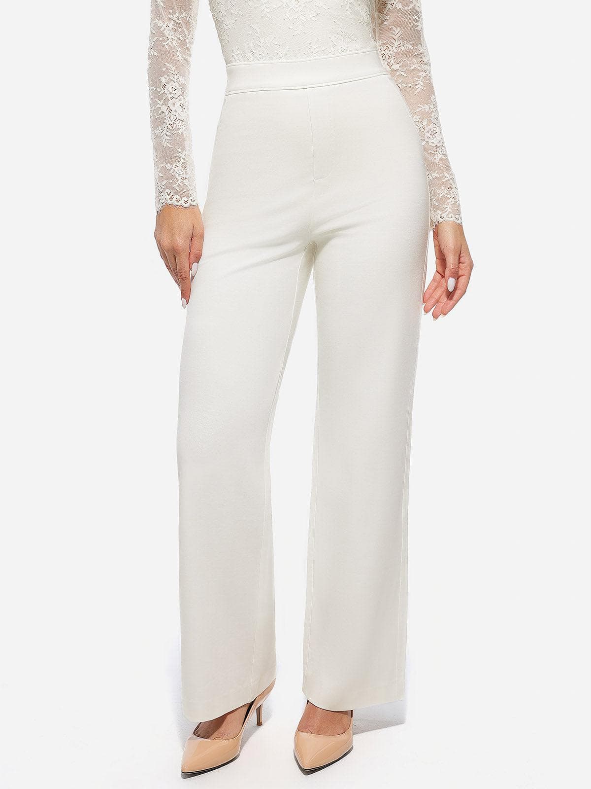 Pantalons Ponte Large à Taille Haute Shapewear Executive