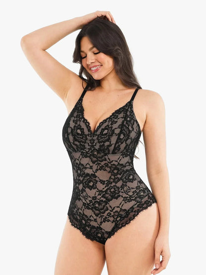 Shapewear Contrôle Ferme Bodysuit en Dentelle Complète