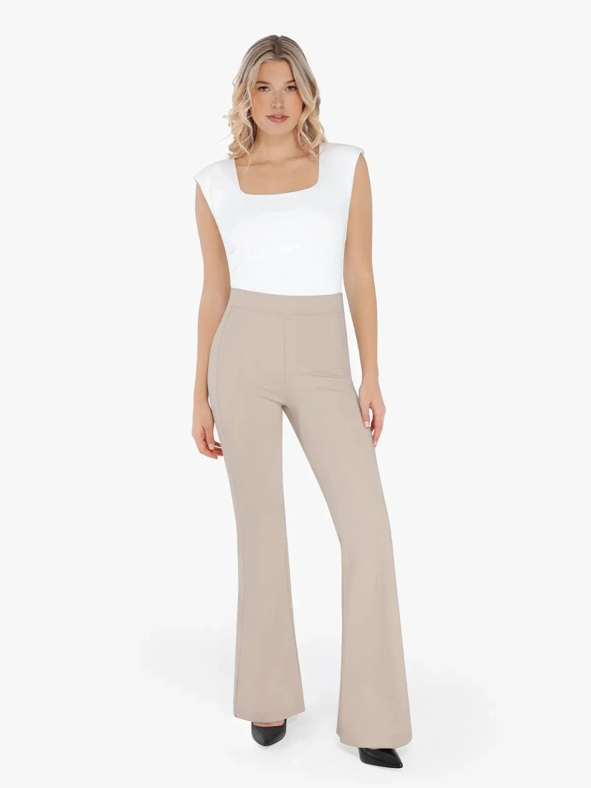 Pantalon Ponte à Jambes Évasées avec Contrôle du Ventre Shapewear Freedom