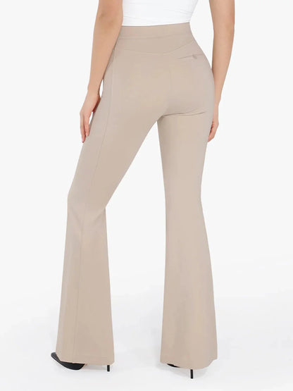 Pantalon Ponte à Jambes Évasées avec Contrôle du Ventre Shapewear Freedom