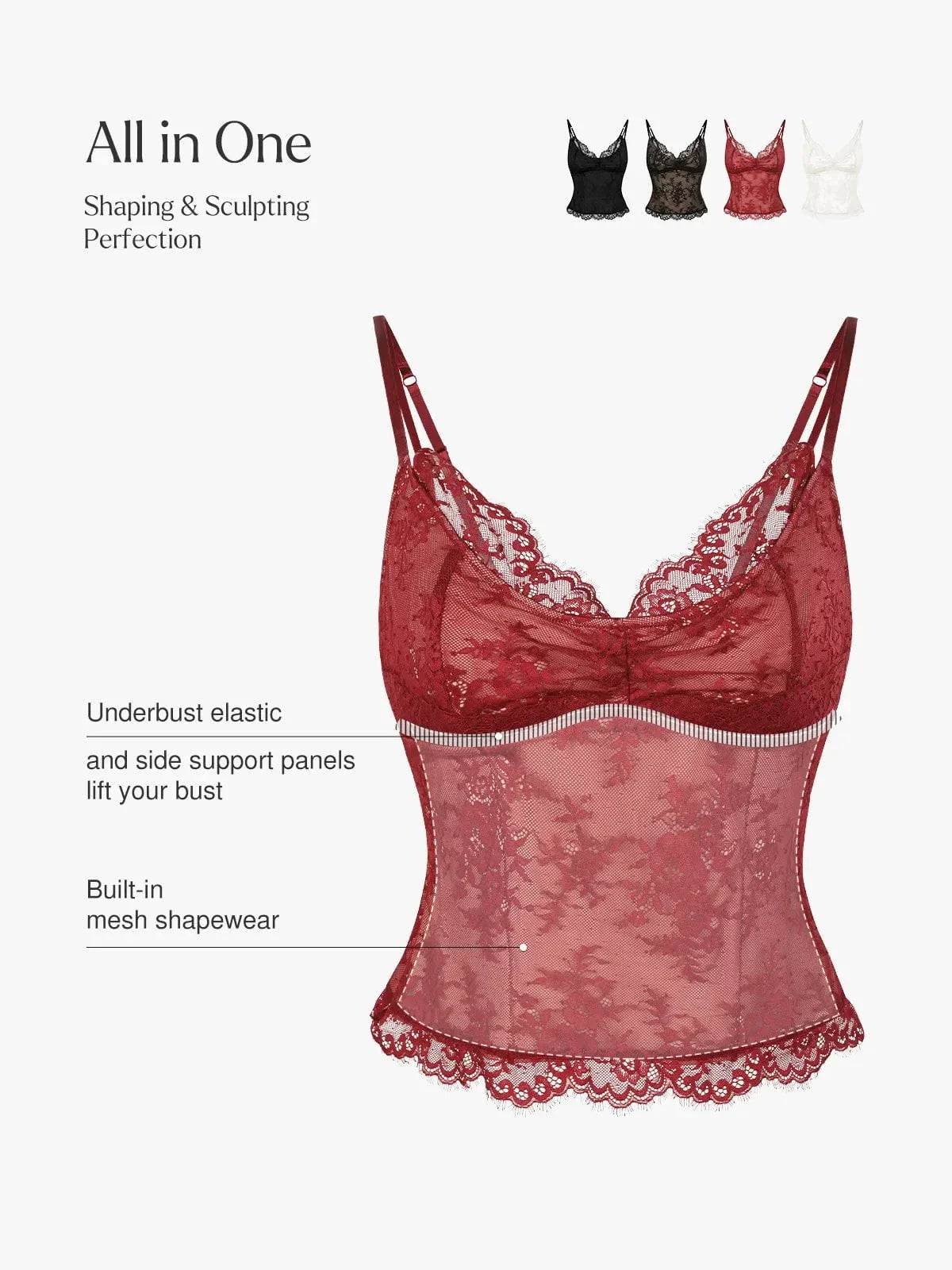 Camisole de Contournement en Dentelle