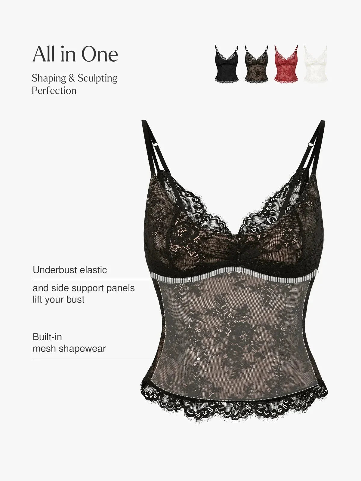 Camisole de Contournement en Dentelle