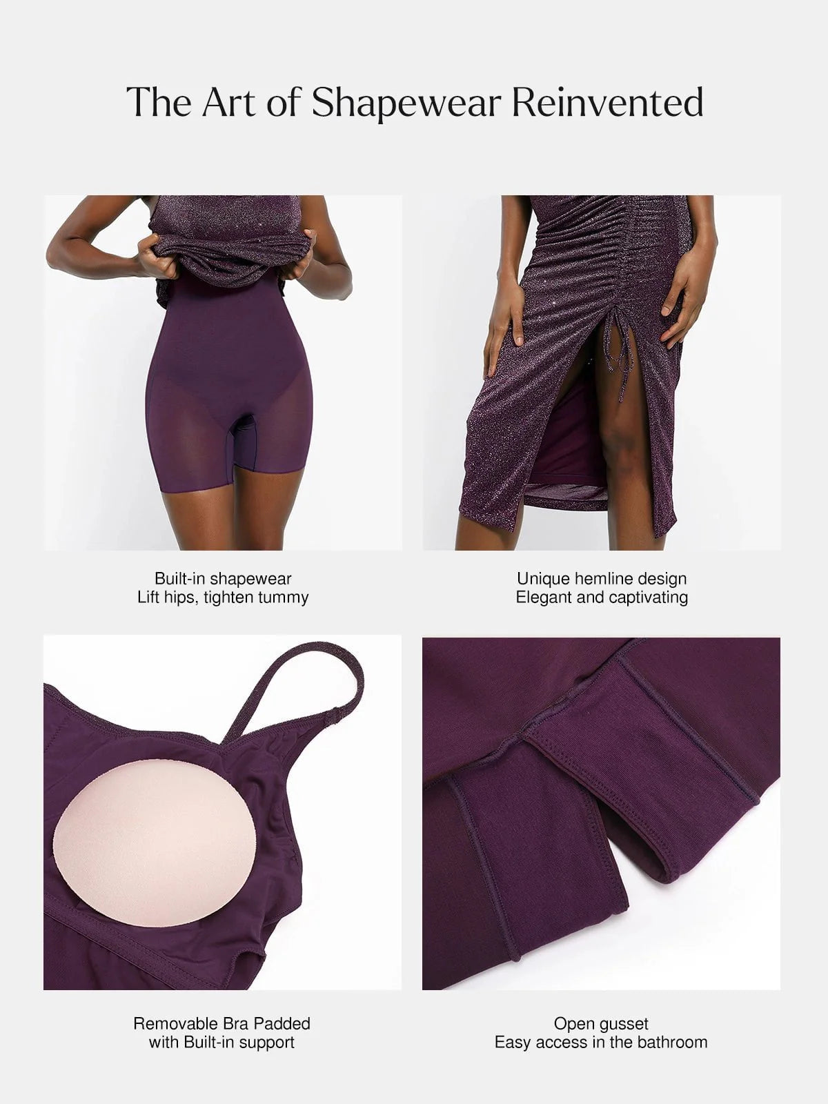 Robe Midi Sculptante en Tricot Métallique Shapewear Bodycon