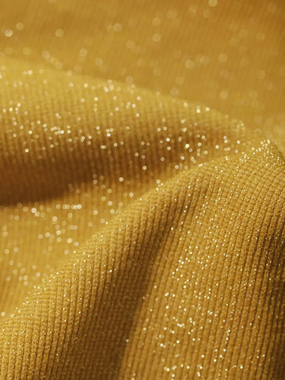 Robe Sculptante Métallique Sans Couture