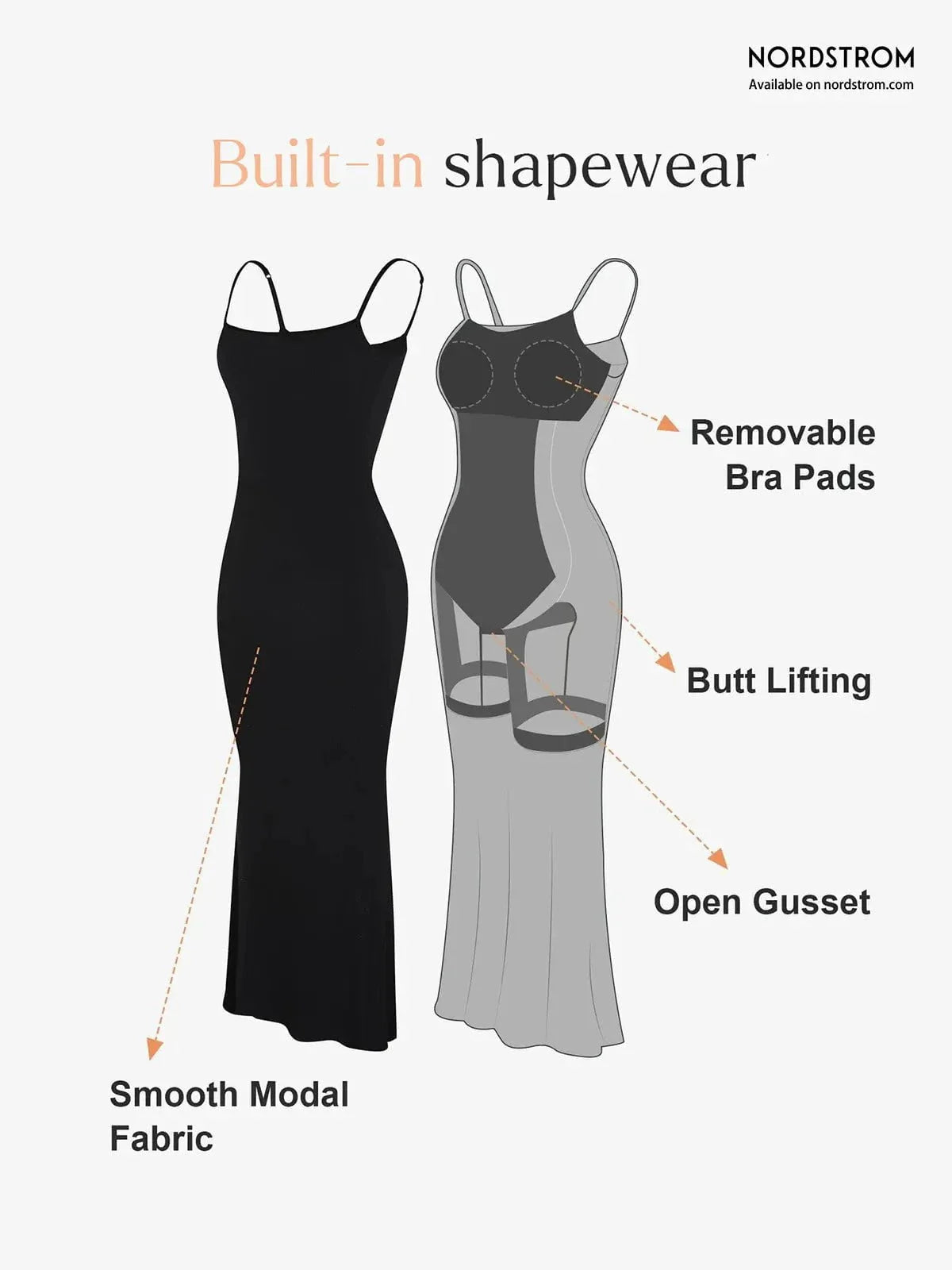 Robe Maxi Amincissante en Modal Shapewear