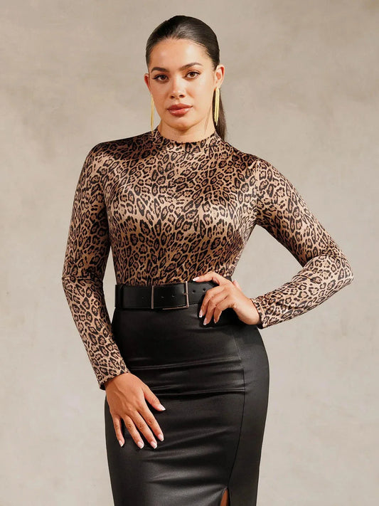 Body gainant imprimé taille haute avec contrôle du ventre