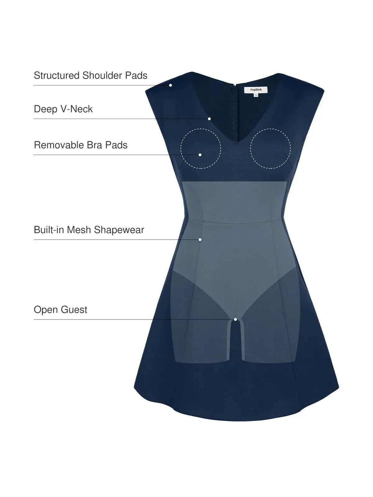 Robe Mini Convertible Professionnelle Shapewear