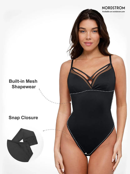 Shapewear Sheer Mesh Sleeveless Tummy Control Bodysuit