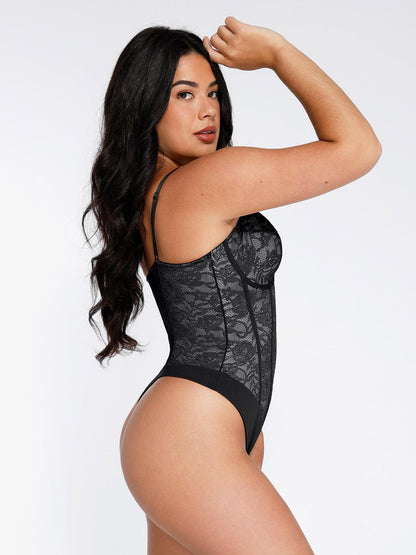 Body en Dentelle Sculptant avec Découpe