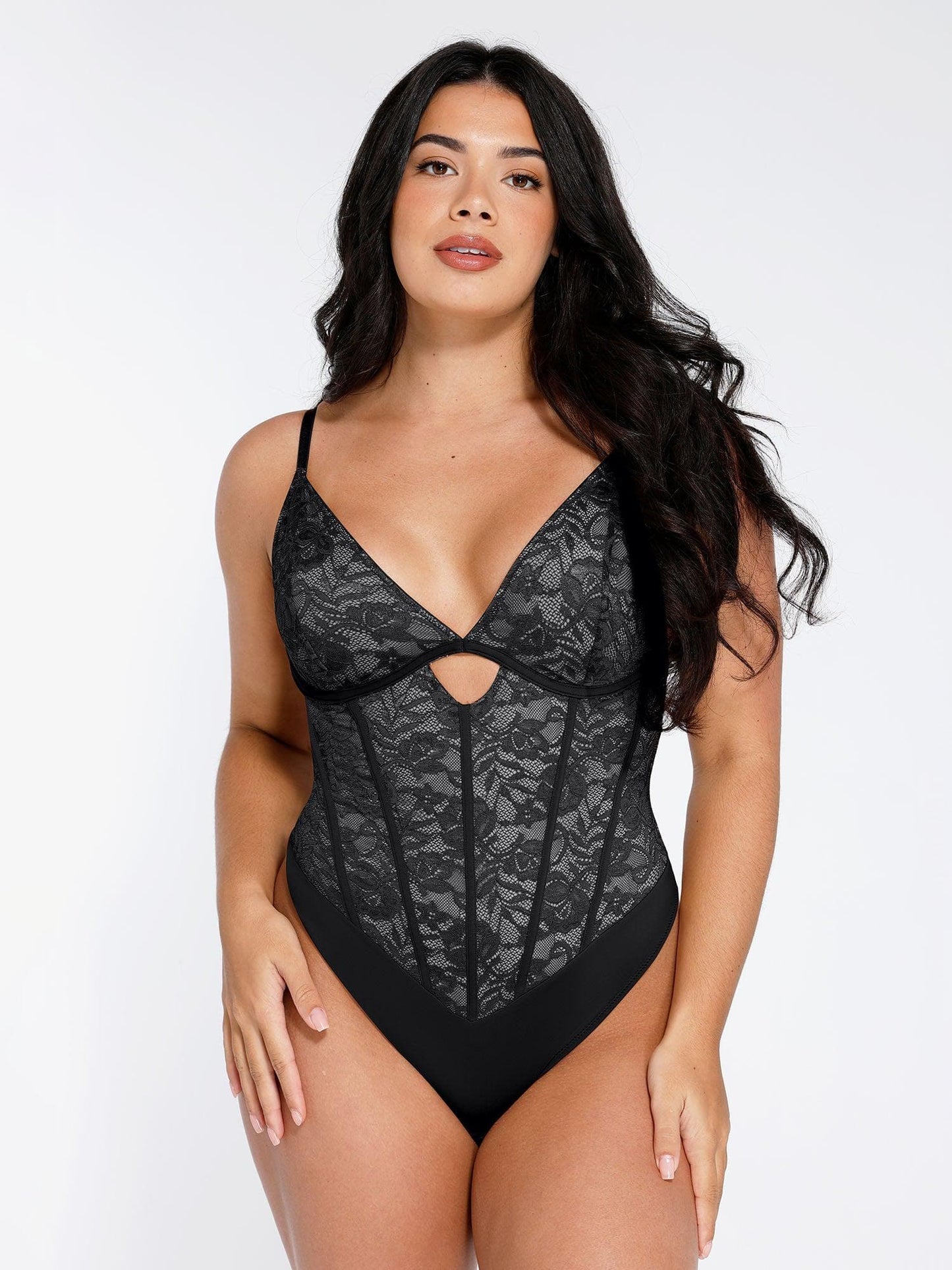Body en Dentelle Sculptant avec Découpe