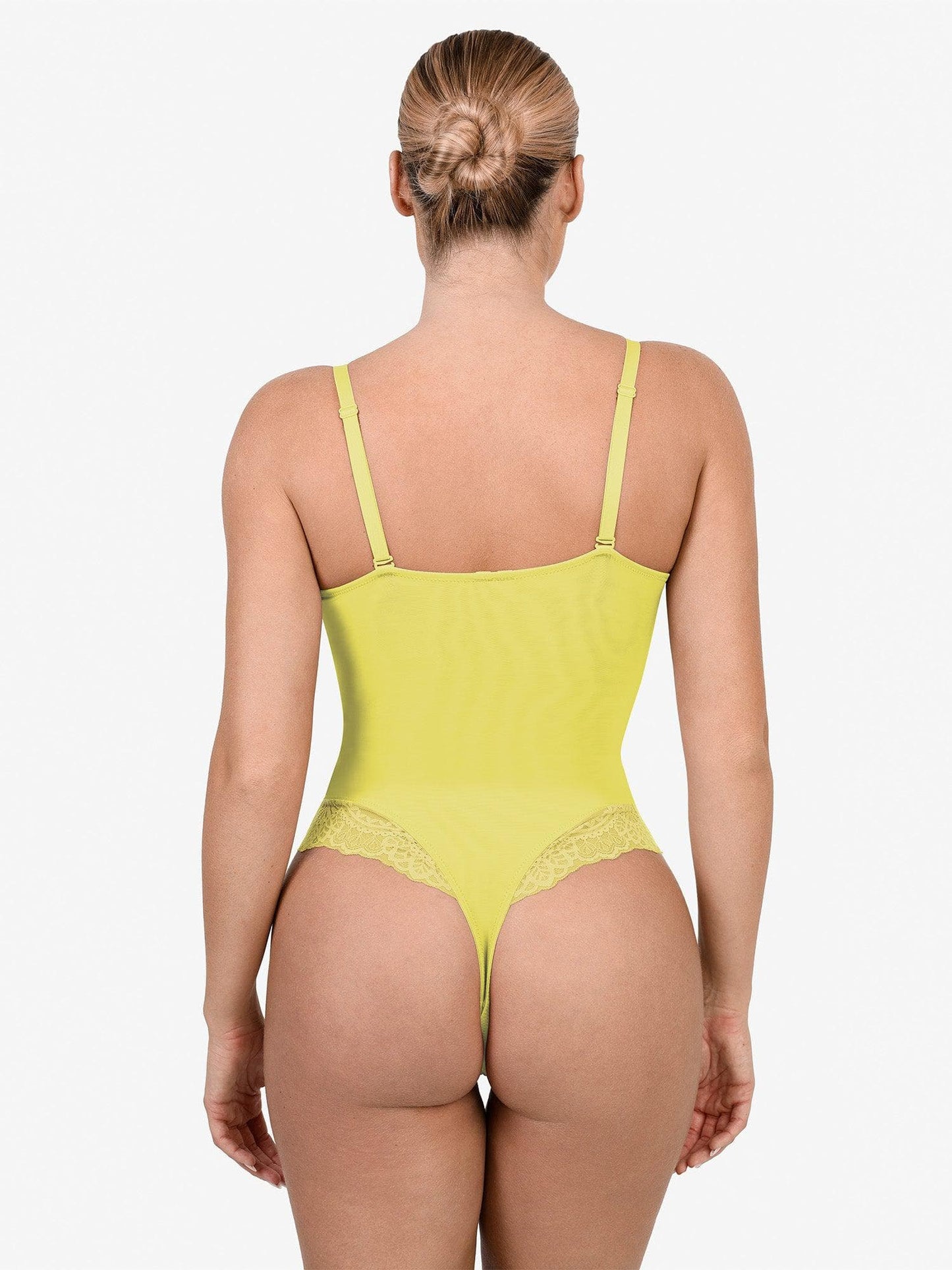 Body Sculptant en Dentelle à Col V Profond