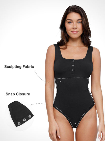 Body en Modal Seamless Shapewear à Encolure Henley