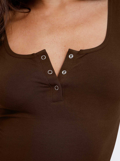 Body en Modal Seamless Shapewear à Encolure Henley
