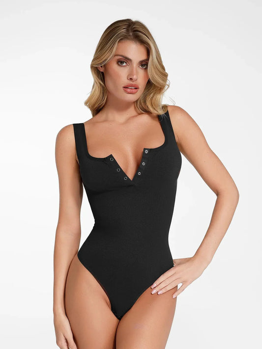 Body en Modal Seamless Shapewear à Encolure Henley