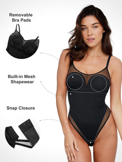 Body Camisole en Maille Illusion Minceur