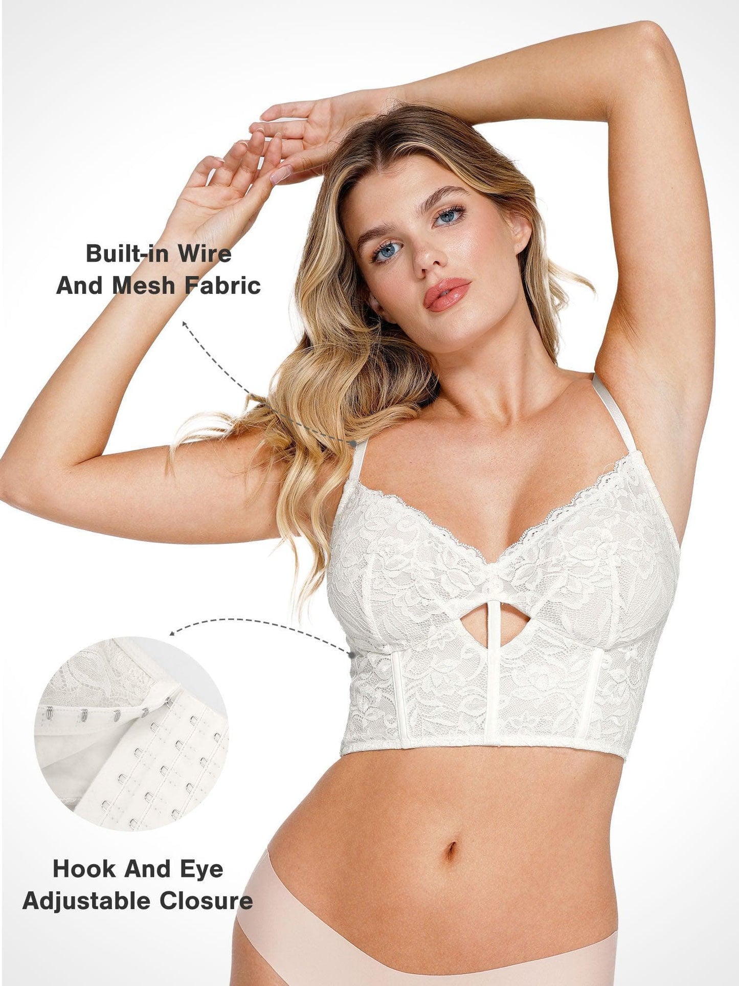Soutien-gorge en dentelle shapewear ou jupe midi amincissante