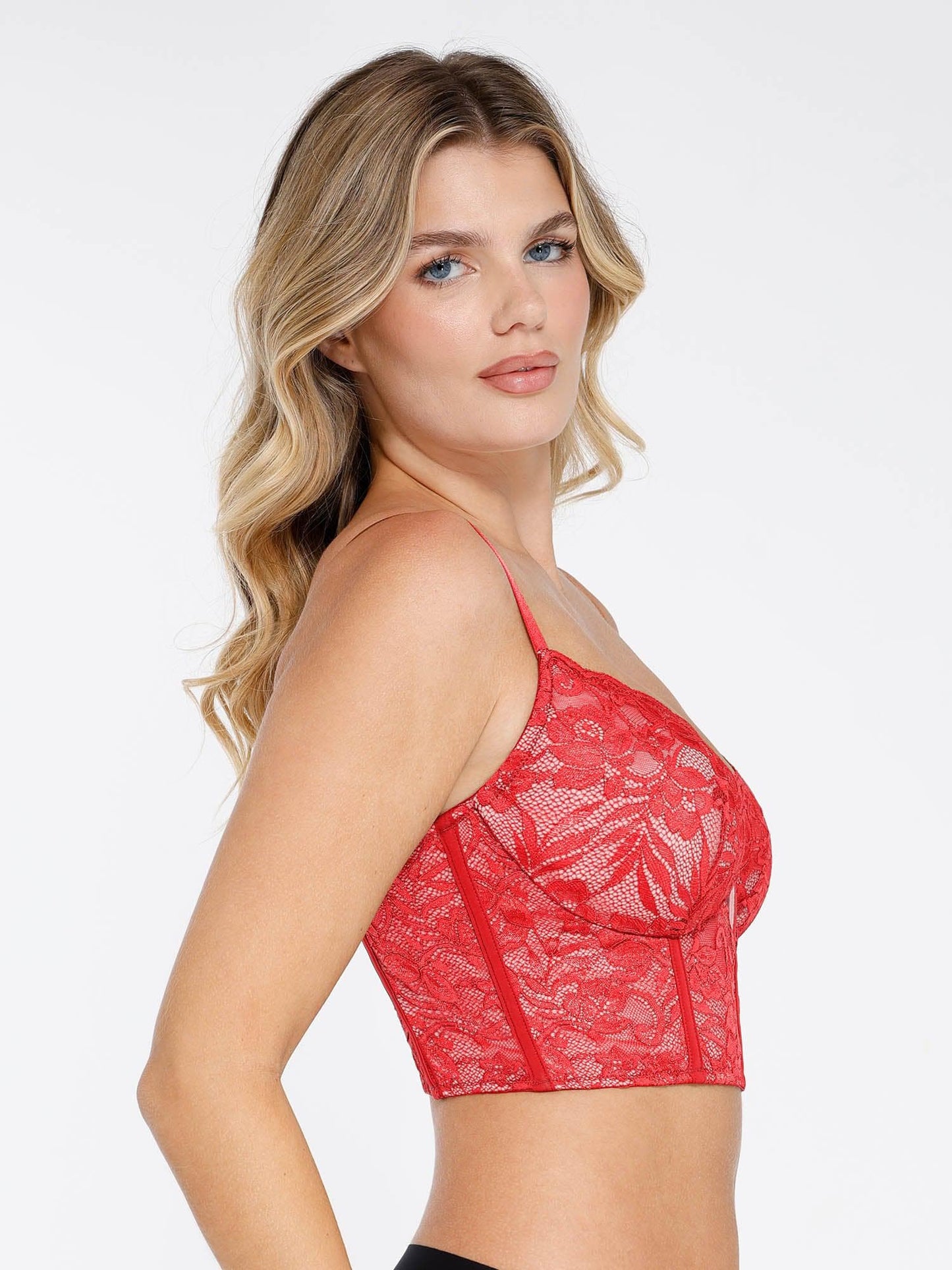 Soutien-gorge en dentelle shapewear ou jupe midi amincissante