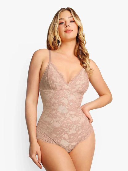 Shapewear Contrôle Ferme Bodysuit en Dentelle Complète
