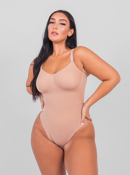 Stefanie - Body sans couture avec bretelles spaghetti
