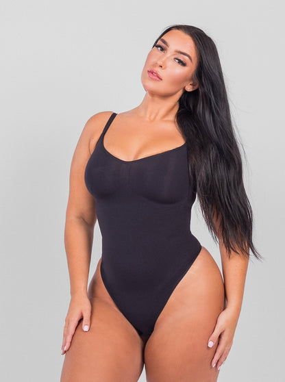 Stefanie - Body sans couture avec bretelles spaghetti